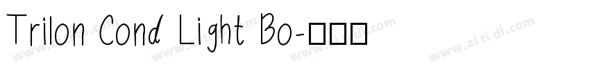 Trilon Cond Light Bo字体转换